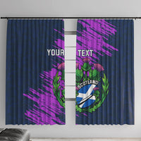 Custom Scotland Rugby Window Curtain 2024 Six Nations Go Scottish Thistle - Wonder Print Shop