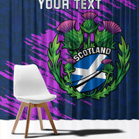 Custom Scotland Rugby Window Curtain 2024 Six Nations Go Scottish Thistle - Wonder Print Shop