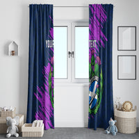Custom Scotland Rugby Window Curtain 2024 Six Nations Go Scottish Thistle - Wonder Print Shop