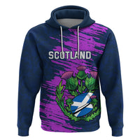 Custom Scotland Rugby Zip Hoodie 2024 Six Nations Go Scottish Thistle - Wonder Print Shop
