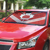 Personalized Canada Curling Auto Sun Shade Maple Leaf Red Version - Wonder Print Shop