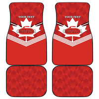 Personalized Canada Curling Car Mats Maple Leaf Red Version - Wonder Print Shop