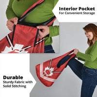 Personalized Canada Curling Grocery Bag Maple Leaf Red Version - Wonder Print Shop