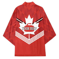 Personalized Canada Curling Kimono Maple Leaf Red Version - Wonder Print Shop