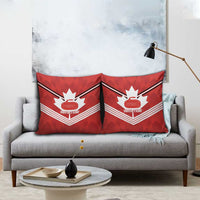 Personalized Canada Curling Pillow Cover Maple Leaf Red Version - Wonder Print Shop