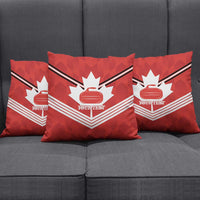 Personalized Canada Curling Pillow Cover Maple Leaf Red Version - Wonder Print Shop