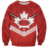 Personalized Canada Curling Sweatshirt Maple Leaf Red Version - Wonder Print Shop