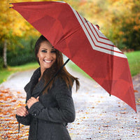 Personalized Canada Curling Umbrella Maple Leaf Red Version - Wonder Print Shop