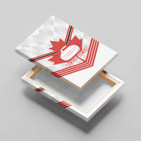 Personalized Canada Curling Canvas Wall Art Maple Leaf White Version - Wonder Print Shop