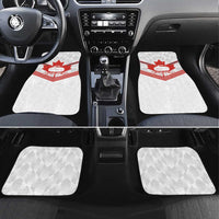 Personalized Canada Curling Car Mats Maple Leaf White Version - Wonder Print Shop
