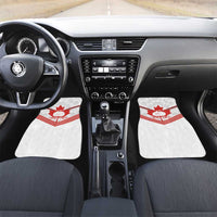 Personalized Canada Curling Car Mats Maple Leaf White Version - Wonder Print Shop