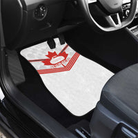 Personalized Canada Curling Car Mats Maple Leaf White Version - Wonder Print Shop
