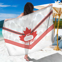 Personalized Canada Curling Sarong Maple Leaf White Version - Wonder Print Shop
