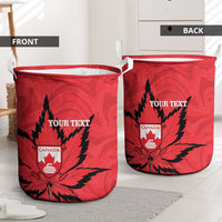 Custom Canada Curling Laundry Basket Go Maple Leaf Marble Style - Wonder Print Shop