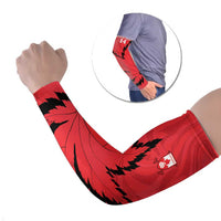 Custom Canada Curling Arm Sleeves Go Maple Leaf Marble Style - Wonder Print Shop
