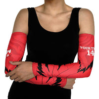 Custom Canada Curling Arm Sleeves Go Maple Leaf Marble Style - Wonder Print Shop