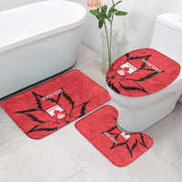 Custom Canada Curling Bathroom Set Go Maple Leaf Marble Style - Wonder Print Shop