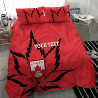 Custom Canada Curling Bedding Set Go Maple Leaf Marble Style - Wonder Print Shop