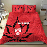 Custom Canada Curling Bedding Set Go Maple Leaf Marble Style - Wonder Print Shop