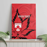 Custom Canada Curling Canvas Wall Art Go Maple Leaf Marble Style - Wonder Print Shop