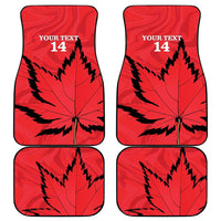 Custom Canada Curling Car Mats Go Maple Leaf Marble Style - Wonder Print Shop