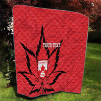 Custom Canada Curling Quilt Go Maple Leaf Marble Style - Wonder Print Shop