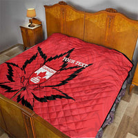 Custom Canada Curling Quilt Go Maple Leaf Marble Style - Wonder Print Shop
