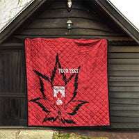 Custom Canada Curling Quilt Go Maple Leaf Marble Style - Wonder Print Shop