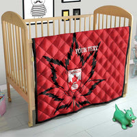Custom Canada Curling Quilt Go Maple Leaf Marble Style - Wonder Print Shop