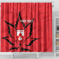 Custom Canada Curling Shower Curtain Go Maple Leaf Marble Style - Wonder Print Shop