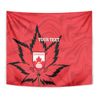 Custom Canada Curling Tapestry Go Maple Leaf Marble Style - Wonder Print Shop