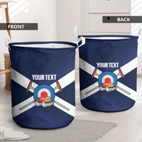 Personalized Scotland Curling Laundry Basket Go Scottish Flag Style - Wonder Print Shop