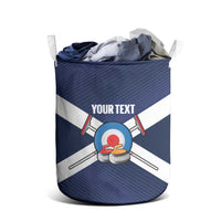 Personalized Scotland Curling Laundry Basket Go Scottish Flag Style - Wonder Print Shop