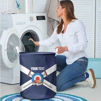 Personalized Scotland Curling Laundry Basket Go Scottish Flag Style - Wonder Print Shop