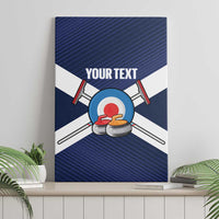 Personalized Scotland Curling Canvas Wall Art Go Scottish Flag Style - Wonder Print Shop