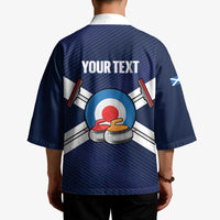 Personalized Scotland Curling Kimono Go Scottish Flag Style - Wonder Print Shop
