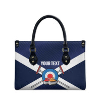Personalized Scotland Curling Leather Bag Go Scottish Flag Style - Wonder Print Shop