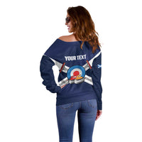 Personalized Scotland Curling Off Shoulder Sweater Go Scottish Flag Style - Wonder Print Shop