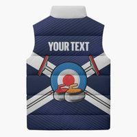 Personalized Scotland Curling Sleeveless Puffer Jacket Go Scottish Flag Style - Wonder Print Shop