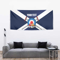 Personalized Scotland Curling Tapestry Go Scottish Flag Style - Wonder Print Shop