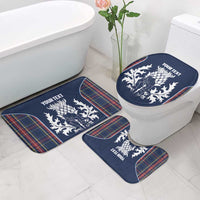 Custom Scotland Curling Bathroom Set Scottish Thistle Mix Tartan Pattern - Wonder Print Shop