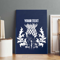 Custom Scotland Curling Canvas Wall Art Scottish Thistle Mix Tartan Pattern - Wonder Print Shop