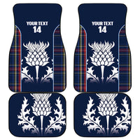 Custom Scotland Curling Car Mats Scottish Thistle Mix Tartan Pattern - Wonder Print Shop