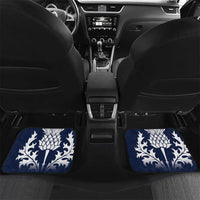 Custom Scotland Curling Car Mats Scottish Thistle Mix Tartan Pattern - Wonder Print Shop