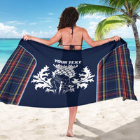 Custom Scotland Curling Sarong Scottish Thistle Mix Tartan Pattern - Wonder Print Shop