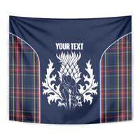 Custom Scotland Curling Tapestry Scottish Thistle Mix Tartan Pattern - Wonder Print Shop