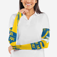 Custom Sweden Curling Arm Sleeves Konungariket Sverige Tre Kronor Grunge Style - Wonder Print Shop