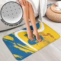 Custom Sweden Curling Bathroom Set Konungariket Sverige Tre Kronor Grunge Style - Wonder Print Shop