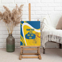 Custom Sweden Curling Canvas Wall Art Konungariket Sverige Tre Kronor Grunge Style - Wonder Print Shop