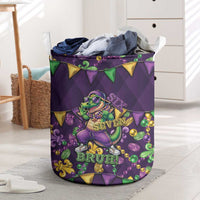 Six Seven Alligator Mardi Gras Laundry Basket 67 Gen Alpha Slang Carnival Beads